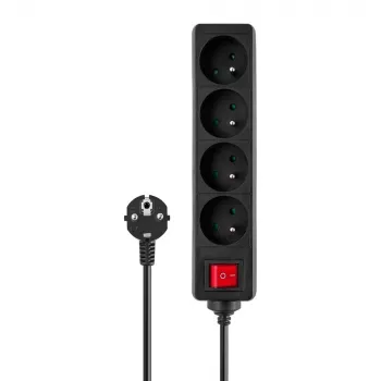 SAVIO LZ-14 4-fach Steckdosenleiste mit 2 USB-Anschlüssen, 1,5m Kabel, Weiß