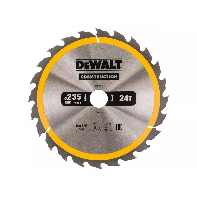 DEWALT DT1955-QZ Kreissägeblatt 235mm 60Z Feinschnitt