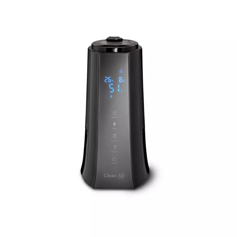 Clean Air Optima CA-603 Ultraschall-Luftbefeuchter mit Ionisator, 5,5 l, Kalt- & Warmnebel, bis 60 m², digitales Touchpanel, Fernbedienung, Wi-Fi-App