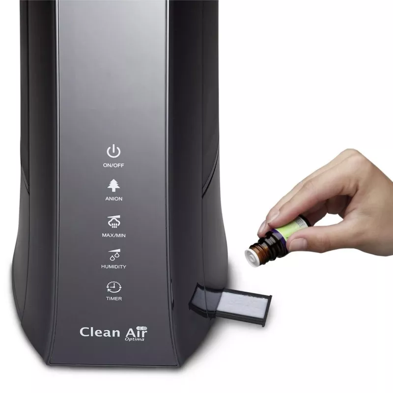 Clean Air Optima CA-603 Ultraschall-Luftbefeuchter mit Ionisator, 5,5 l, Kalt- & Warmnebel, bis 60 m², digitales Touchpanel, Fernbedienung, Wi-Fi-App