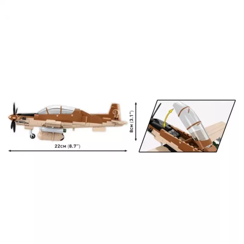 COBI KLOCKI Blocks AT-6 Wolverine 263-teiliges Baukasten-Set