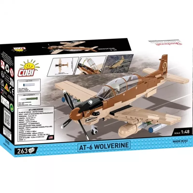 COBI KLOCKI Blocks AT-6 Wolverine 263-teiliges Baukasten-Set