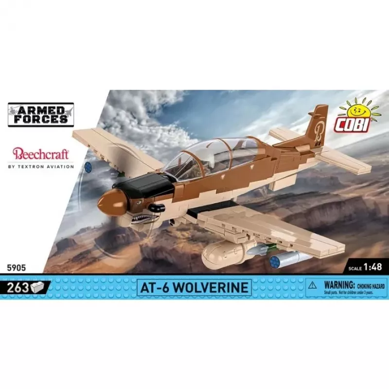 COBI KLOCKI Blocks AT-6 Wolverine 263-teiliges Baukasten-Set
