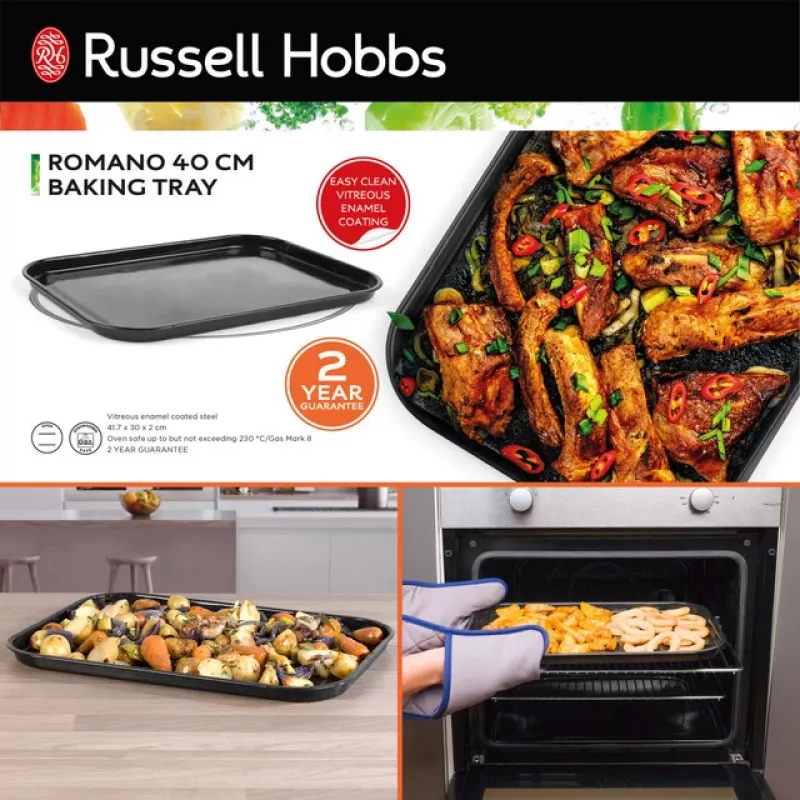 Russell Hobbs CW114411EU7 40cm Backblech - Kohlenstoffstahl, Antihaft, spülmaschinengeeignet