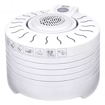 MPM MSG-01 Pilz- und Obst-Dörrgerät 250W 5 Tabletts Weiß
