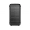PowerNeed S20000Q 20000mAh Outdoor Solar Power Bank mit kabellosem Laden, QC3.0 & PD 20W, Schwarz