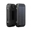 PowerNeed S20000Q 20000mAh Outdoor Solar Power Bank mit kabellosem Laden, QC3.0 & PD 20W, Schwarz