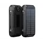 PowerNeed S20000Q 20000mAh Outdoor Solar Power Bank mit kabellosem Laden, QC3.0 & PD 20W, Schwarz