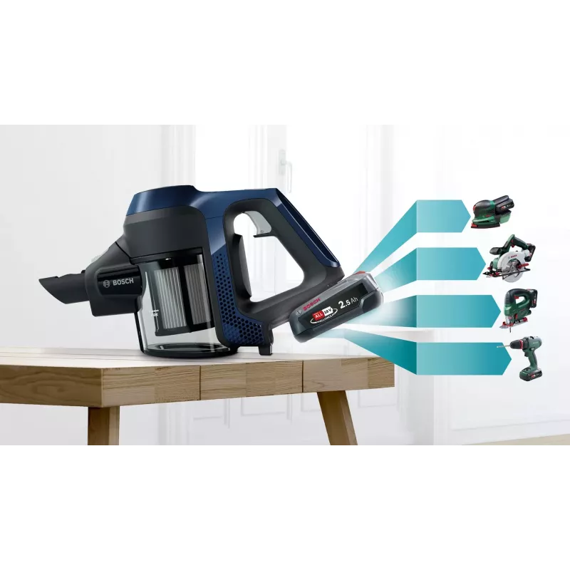 Bosch Unlimited Serie 6 BCS611P4A Akku-Staubsauger, 0,3 L, Schwarz, 2,5 Ah
