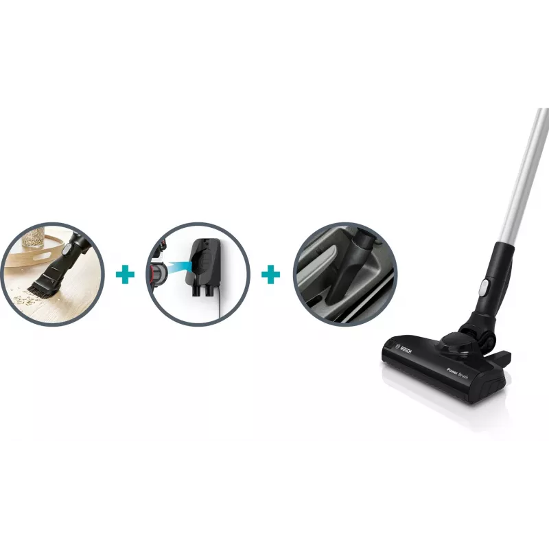 Bosch Unlimited Serie 6 BCS611P4A Akku-Staubsauger, 0,3 L, Schwarz, 2,5 Ah
