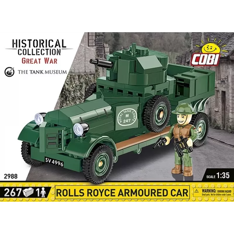 COBI KLOCKI Historical Collection Rolls-Royce Armoured Car 1920 Pattern Mk I Bauklötze-Set (226 Teile)