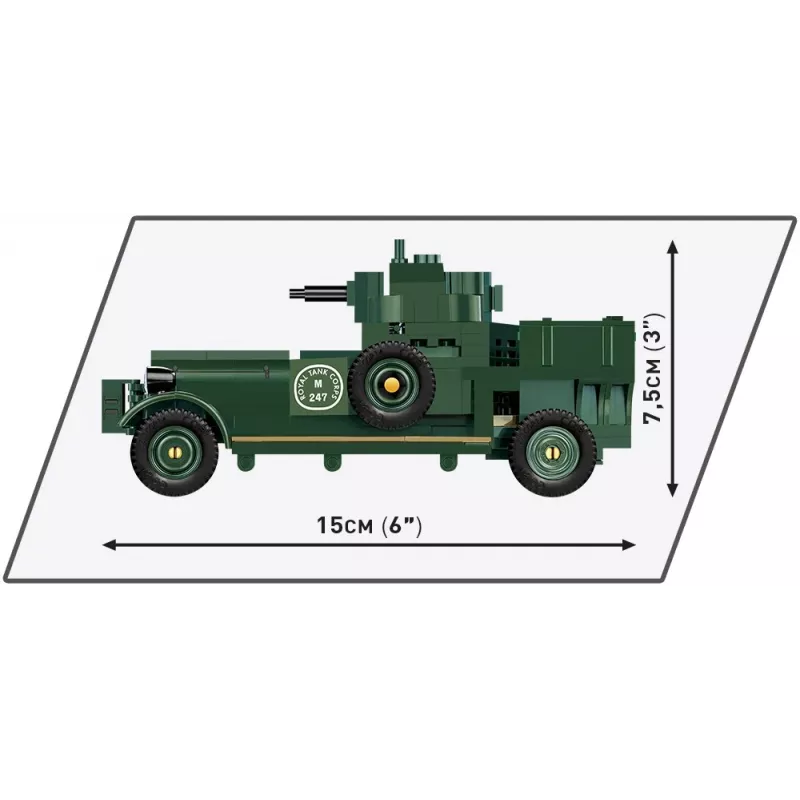 COBI KLOCKI Historical Collection Rolls-Royce Armoured Car 1920 Pattern Mk I Bauklötze-Set (226 Teile)