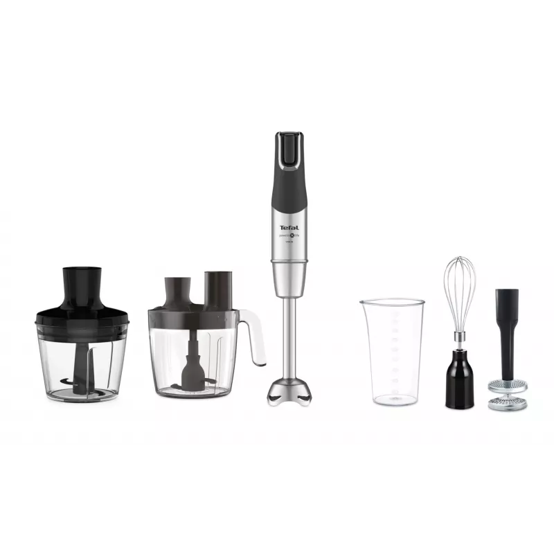 Tefal Infinity Force Pro 5in1 HB95LD38 Stabmixer, 1200 W, Schwarz/Edelstahl