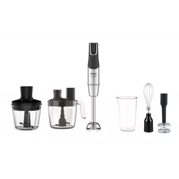 Tefal Infinity Force Pro 5in1 HB95LD38 Stabmixer, 1200 W, Schwarz/Edelstahl