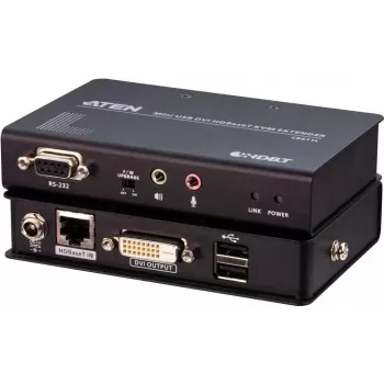 ATEN CE611 Mini USB HDBaseT DVI KVM Extender - Sender & Empfänger - Bis zu 100 m