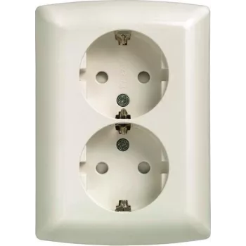 Siemens Schuko Doppelsteckdose 10/16A 250V 5UB2211 - Stromversorgungszubehör
