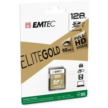 Emtec SDXC 128GB Class10 Gold+ UHS-I U1 Speicherkarte