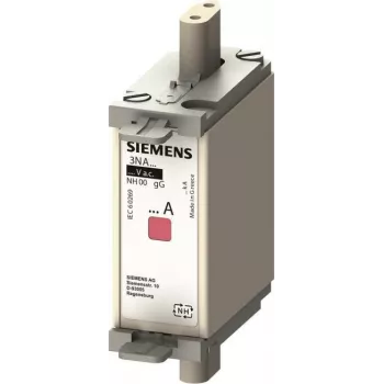 SIEMENS SENTRON 3NA6830-4 NH-Sicherungseinsatz, NH000, 100A, 400V AC, gL/gG, mit Kombinationsanzeige und isolierten Grifflaschen