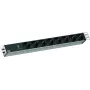 Bachmann 19 inch 1U 8x CEE7/3 PDU mit Überspannungsschutz, 2,0 m Kabel, Lichtgrau (RAL 7035) 800.3932