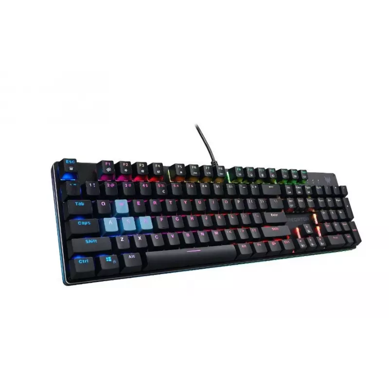 Acer Predator Aethon 303 Gaming-Tastatur - Kabelgebunden - Kailh Blue Mechanical Switches - RGB-Hintergrundbeleuchtung - US-Layout - Schwarz
