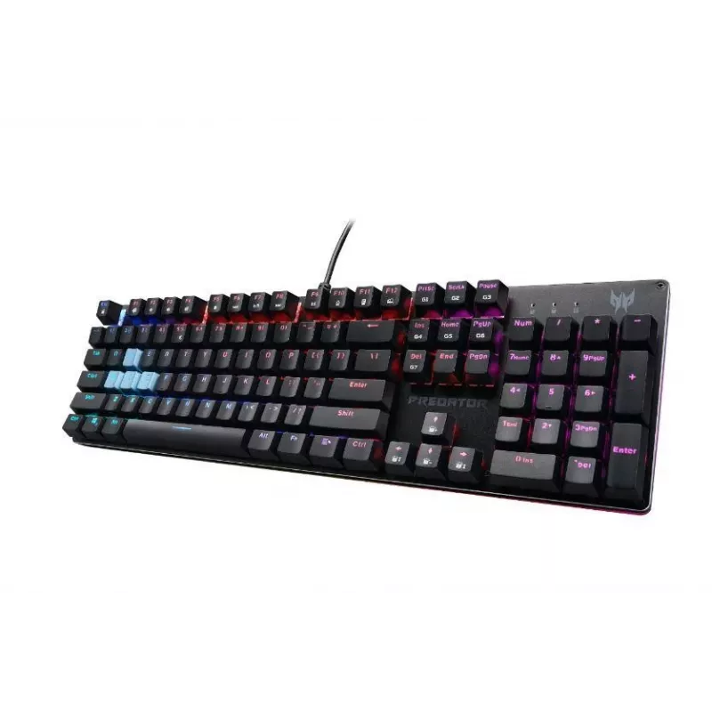 Acer Predator Aethon 303 Gaming-Tastatur - Kabelgebunden - Kailh Blue Mechanical Switches - RGB-Hintergrundbeleuchtung - US-Layout - Schwarz