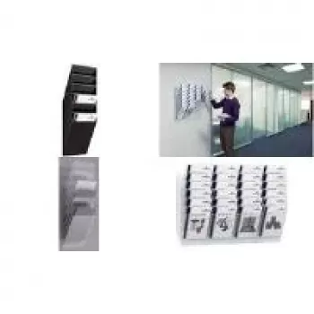 DURABLE FLEXIBOXX 6 Prospekthalter A4 Hochformat Transparent Wandmontage