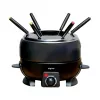 ALPINA Elektrisches Fondue-Set 2,3L 800W Schwarz mit Thermostat und 6 Gabeln