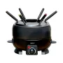 ALPINA Elektrisches Fondue-Set 2,3L 800W Schwarz mit Thermostat und 6 Gabeln