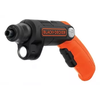 Black & Decker BDCSFL20C-QW 3.6V Akku-Schrauber mit Taschenlampe, Schwarz/Orange