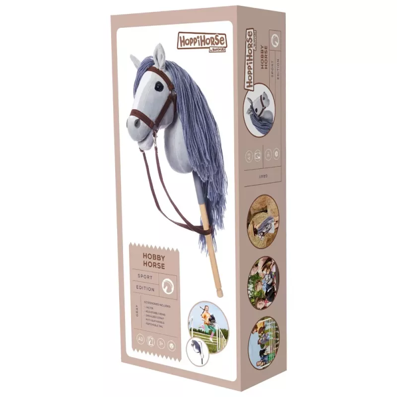TOOTINY Hobby Horse A3 Grau - Steckenpferd HOPPIHORSE