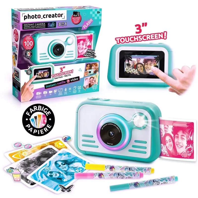 CANAL TOYS PHOTO CREATOR Sofortbildkamera mit Farbfotopapier