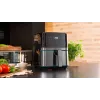 Cecotec Cecofry Full InoxBlack 5500 Pro Heißluftfritteuse, 1700 W, 5,5 L, Schwarz/Edelstahl