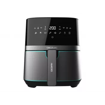 Cecotec Cecofry Full InoxBlack 5500 Pro Heißluftfritteuse, 1700 W, 5,5 L, Schwarz/Edelstahl
