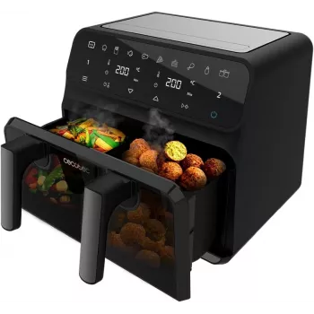 Cecotec Doppel-Heißluftfritteuse Cecofry Advance 9000 Window 2200 W 9 L Schwarz