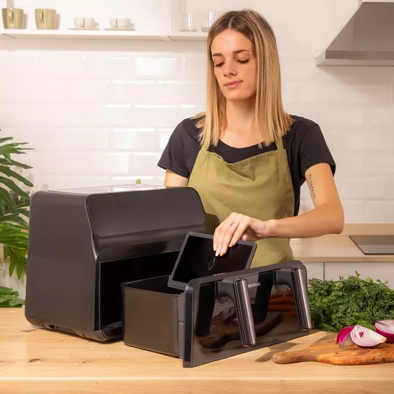 Cecotec Doppel-Heißluftfritteuse Cecofry Advance 9000 Window 2200 W 9 L Schwarz