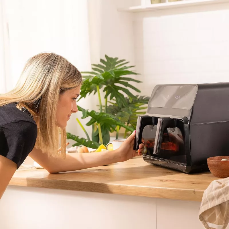 Cecotec Doppel-Heißluftfritteuse Cecofry Advance 9000 Window 2200 W 9 L Schwarz