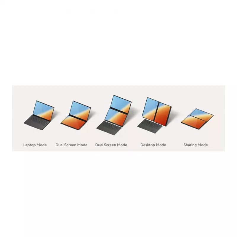 ASUS Zenbook Duo UX8407AA-SN469X Copilot+ PC Laptop, 14 Zoll 3K OLED Touch 144Hz, Intel Core Ultra 9 386H, 32GB LPDDR5x, 1TB SSD, Windows 11 Pro, deutsche QWERTZ-Tastatur