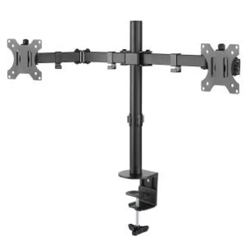 Maclean MC-884 Einzelmonitor-Tischhalterung für 17-32 inch Bildschirme, Schwarz, Gasfeder, USB 3.0