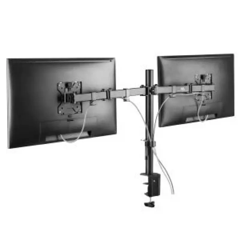 Maclean MC-884 Einzelmonitor-Tischhalterung für 17-32 inch Bildschirme, Schwarz, Gasfeder, USB 3.0
