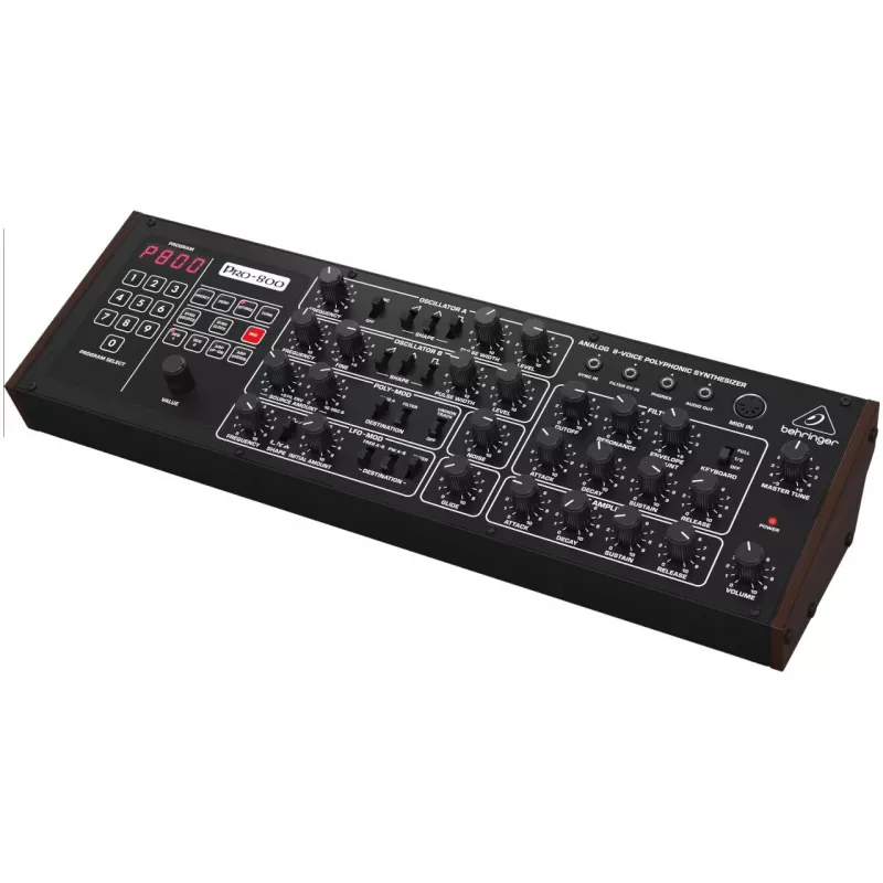 Behringer PRO-800 Analog-Synthesizer – 8-stimmiges Desktop-Modul mit 16 VCOs, Arpeggiator und Poly Chain