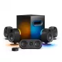 SteelSeries Arena 9 5.1-Kanal Lautsprechersystem mit kabellosem Subwoofer, Bluetooth 5.0, RGB-Beleuchtung, Schwarz