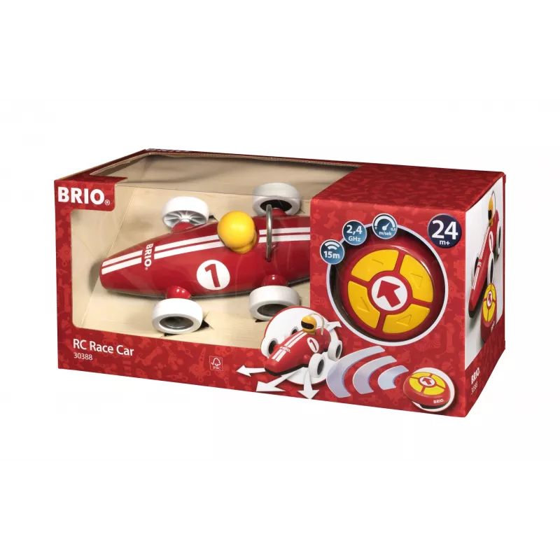 BRIO RC Rennwagen mit Fernbedienung, Rot/Weiß