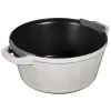 Staub La Cocotte Runder Gusseisen-Bräter Auflaufform 24 cm 3,8 L Schwarz