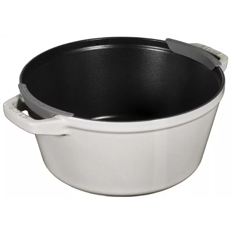 Staub La Cocotte Runder Gusseisen-Bräter Auflaufform 24 cm 3,8 L Schwarz