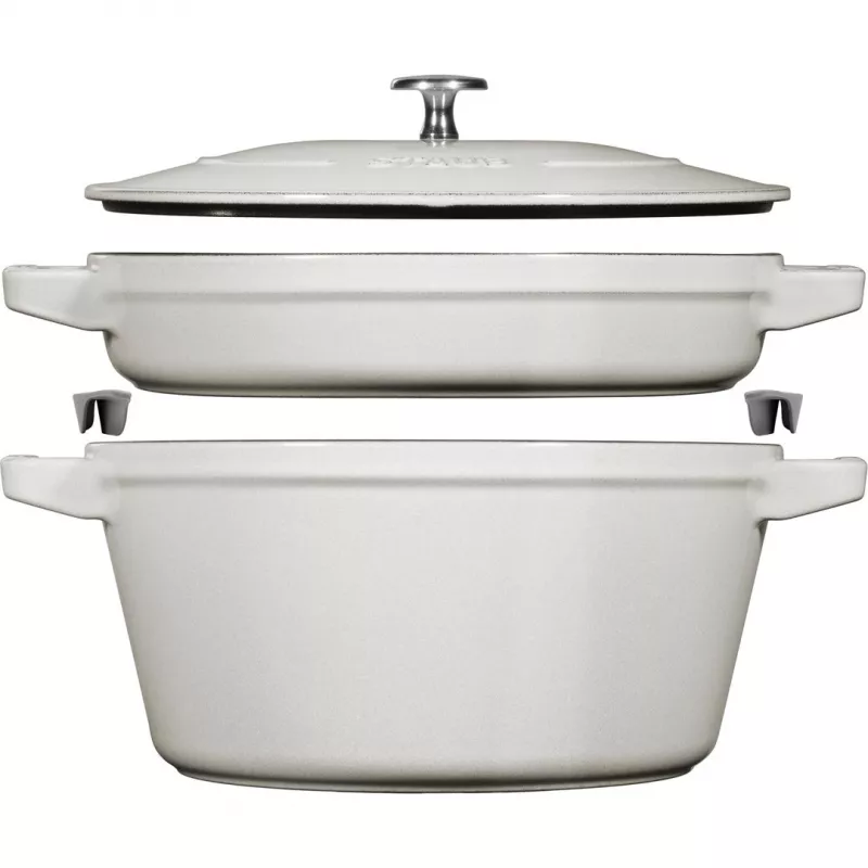 Staub La Cocotte Runder Gusseisen-Bräter Auflaufform 24 cm 3,8 L Schwarz