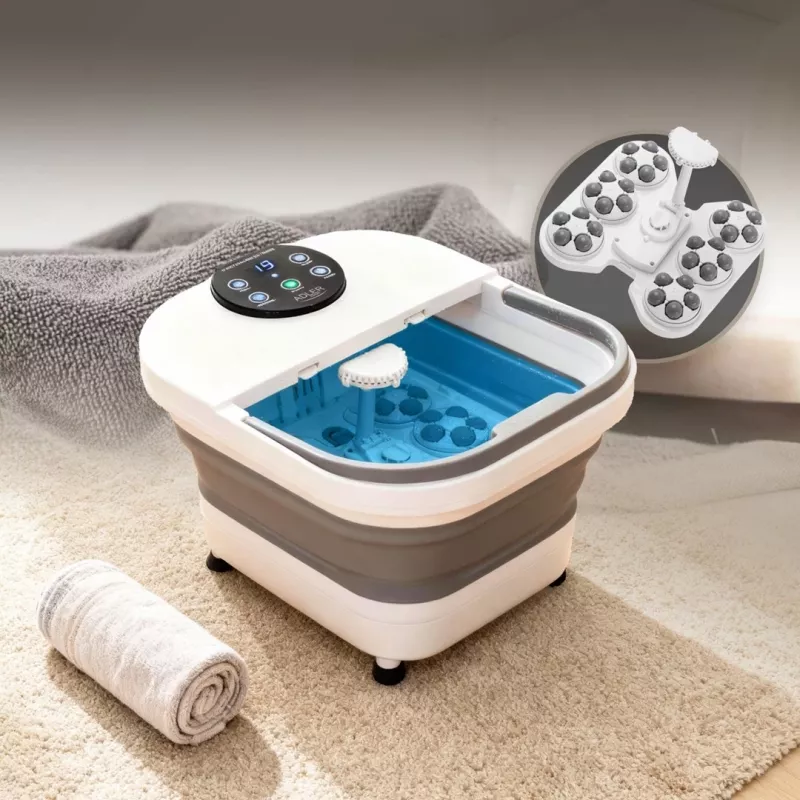 ADLER AD 2182 Fuß-Hydromassagegerät mit Blasen, Vibration, Infrarot und Rollen