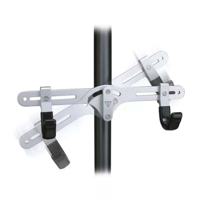 Topeak Dual-Touch Fahrradständer von Boden bis Decke für 2 Fahrräder, Schwarz/Silber