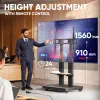 ONKRON TS2811E-B Mobiler TV-Ständer für 50-120 Zoll Bildschirme, Schwarz