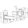 BLOW TV Wandhalterung 10-27 inch Schwarz Fest 15kg VESA 75x75 100x100