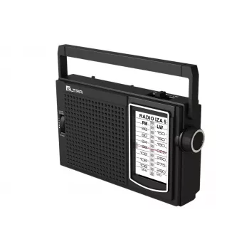 ELTRA Radio IZA-5 Schwarz Tragbares FM-Radio mit AM LW Bändern, AUX-Eingang, Batterie-/Netzbetrieb